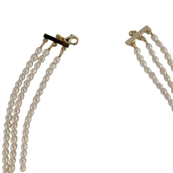 Three Strands Keshi Pearl, And Amethyst Necklace - Picture 4 of 4